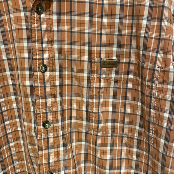 Men’s Carhartt short sleeve button down plaid shirt. Size 2XL - Picture 2 of 4